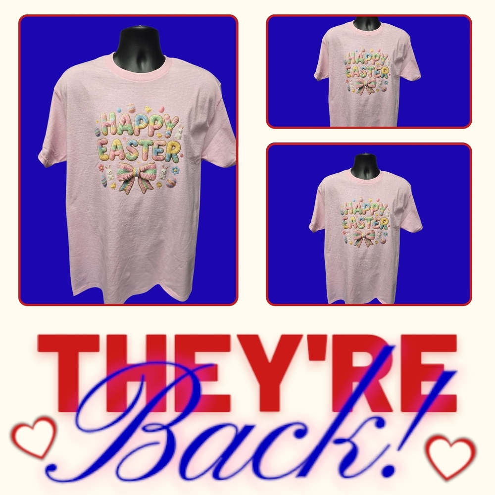 Happy Easter Pink Kids T-Shirt